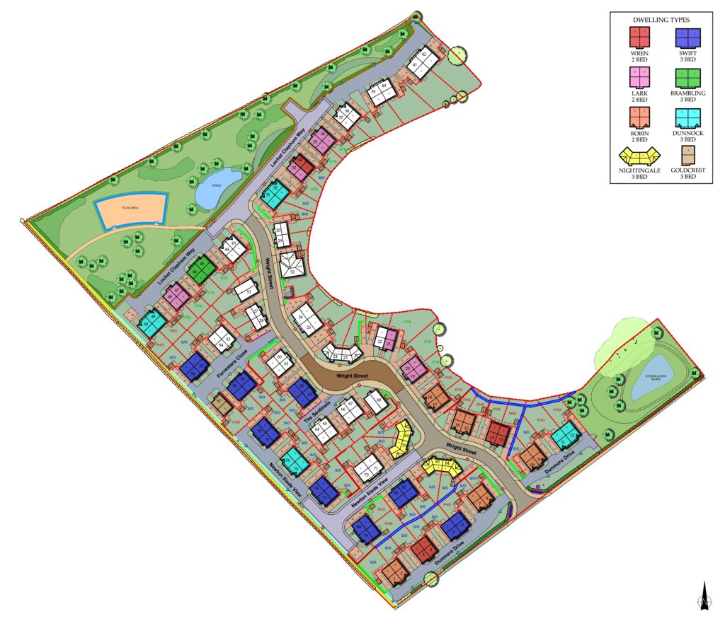 Site Plan for Nene Fields, Irthlingborough